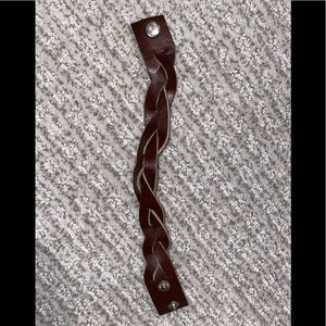 Leather woven bracelet